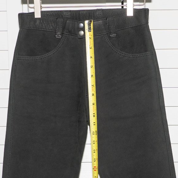 High-quality unworn black leather pants size XS. - Picture 12 of 16